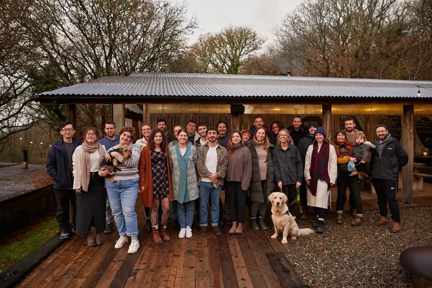 The Medico Digital team gathered together outdoors